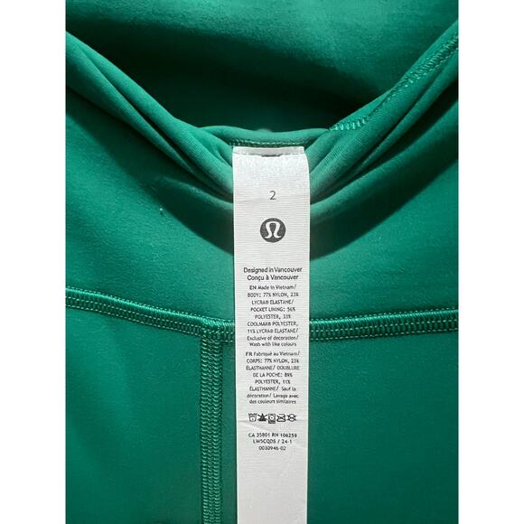 Lululemon Wunder Train HR Crop Leggings 25” Size 2 Maldives Green Everlux NWT - Picture 3 of 7